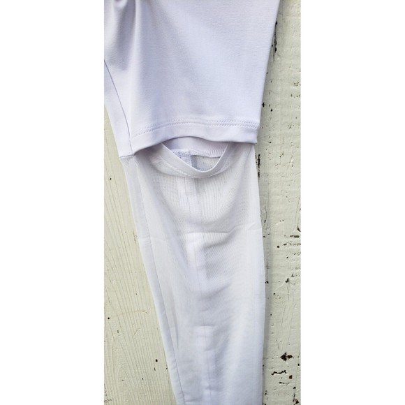 Lime & Vine White Polyester and Mesh 26" Inseam Athletic Pant Legging Sz S NEW - Picture 3 of 6